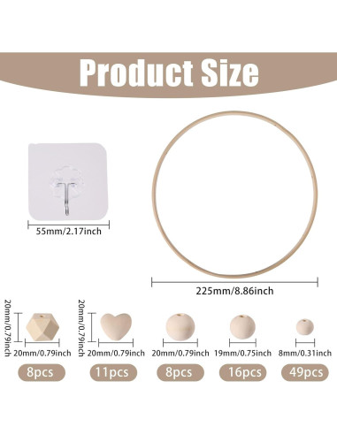 Kit DIY Marco de Madera Corazón Beinkmake 24 cm