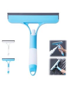 Limpiaparabrisas 3 en 1 con Spray MQG - Azul, 21.5x25.7 cm