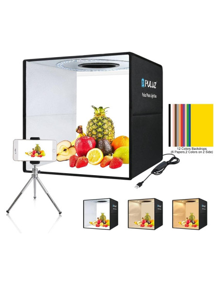 Caja de Luz para Fotos 40x40 cm Hongbang 3 Temperaturas Ajustables