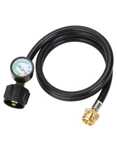 Adaptador de Manguera de Propano STYDDI 4FT con Medidor