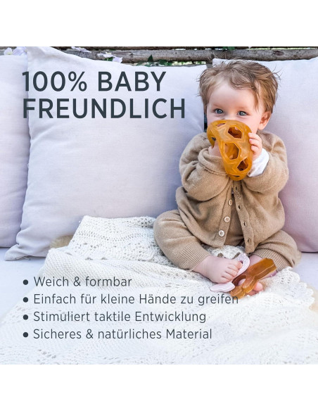 Pelota Estrella Hevea de Caucho Natural Ecológica 10.5cm