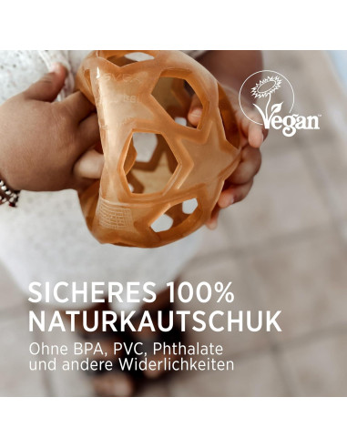 Pelota Estrella Hevea de Caucho Natural Ecológica 10.5cm