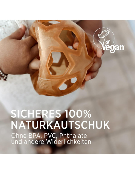 Pelota Estrella Hevea de Caucho Natural Ecológica 10.5cm