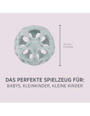 Pelota Estrella Hevea de Caucho Natural Ecológica 10.5cm