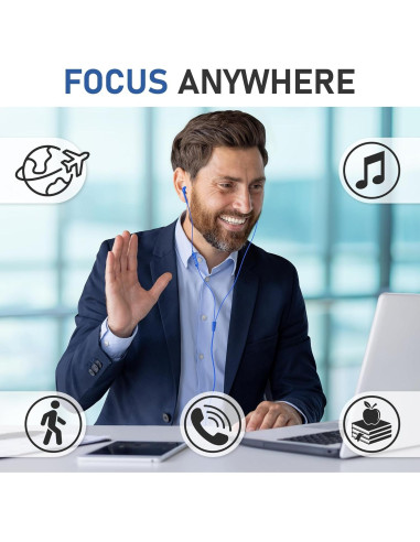 Auriculares con Cable LUDOS ZENITH 3.5mm Azul - Sonido Nítido