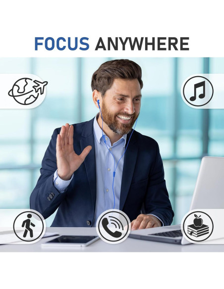 Auriculares con Cable LUDOS ZENITH 3.5mm Azul - Sonido Nítido