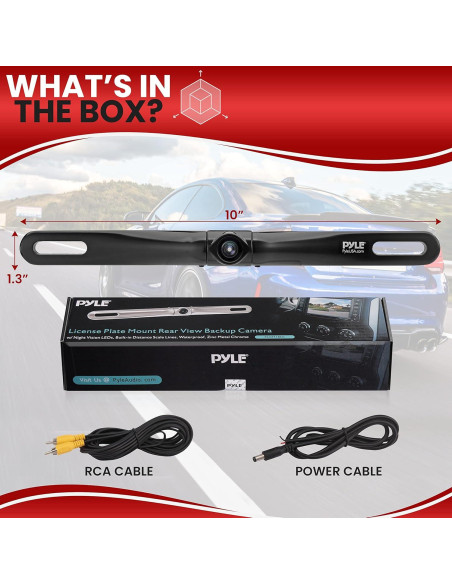 Cámara de Respaldo Pyle PLCM18BC Impermeable 420 TVL