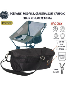 Bolsa de Reemplazo MYSUPOT para Silla de Camping Negra 2