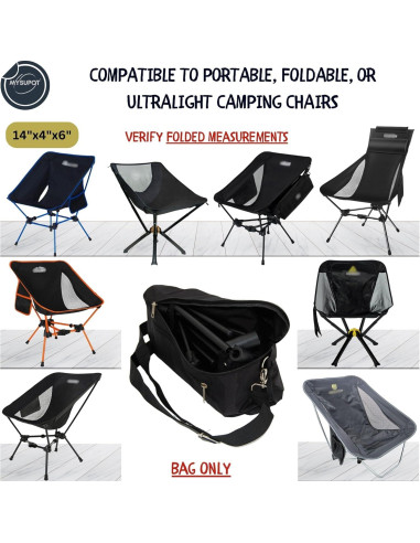 Bolsa de Reemplazo MYSUPOT para Silla de Camping Negra