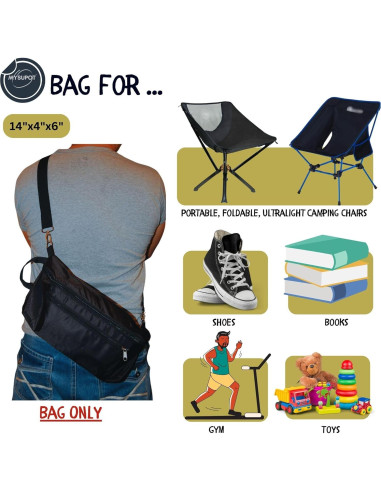 Bolsa de Reemplazo MYSUPOT para Silla de Camping Negra