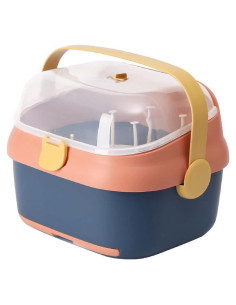 Organizador de Biberones Fuerdich Azul con Tapa Antipolvo