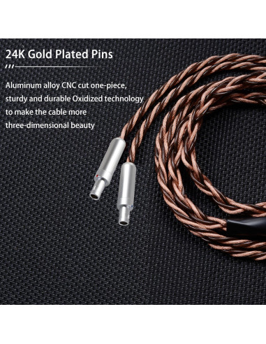 Cable de Cobre Alemán 8N FAAEAL 1.5m 3.5mm para Auriculares Sennheiser