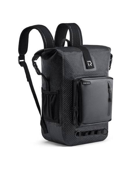 Mochila Impermeable RIDEIRON 35L Fibra de Carbono para Motocicleta
