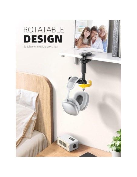Soporte para Auriculares Lamicall DH03-B Ajustable Negro