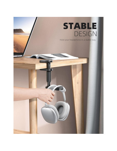 Soporte para Auriculares Lamicall DH03-B Ajustable Negro