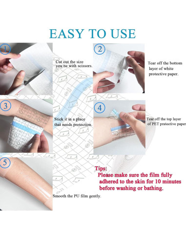 Vendaje Impermeable ANAMPION 15.24cm x 1.83m para Tatuajes