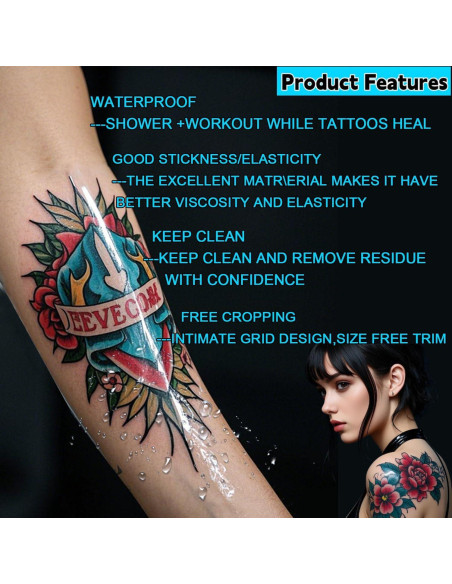 Vendaje Impermeable ANAMPION 15.24cm x 1.83m para Tatuajes