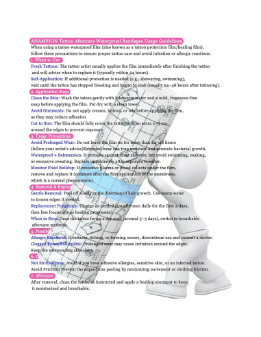 Vendaje Impermeable ANAMPION 15.24cm x 1.83m para Tatuajes