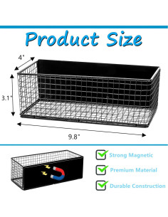 Cestas Magnéticas Organizadoras Frcctre 2 Pack 24.9x10.2 cm 2