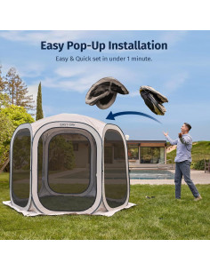 Carpa Pop-Up EAST OAK 3.05x3.05m Beige para Exterior 2