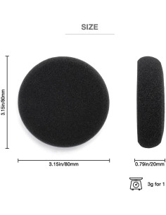 Almohadillas de Espuma Voarmaks para Auriculares Koss Porta Pro 2
