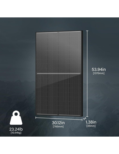 Panel Solar Bifacial 200W Newpowa 12V Alta Eficiencia