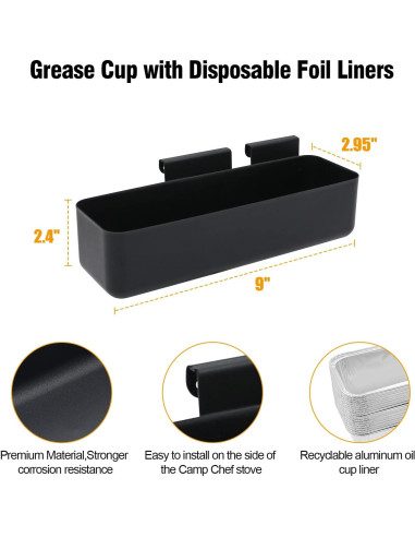 Captador de Grasa BBQ-PLUS con 20 Forros Desechables