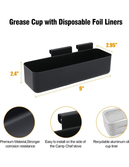 Captador de Grasa BBQ-PLUS con 20 Forros Desechables