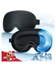 Máscara de Ojos de Gel Frío Luguiic 3D Reutilizable - Alivio para Ojeras y Estrés