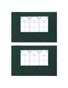 Pared Lateral Carpa de Fiesta MNISDFL Verde 2 Piezas 299.9x195cm