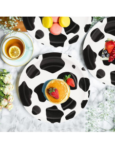 Set de Fiesta de Vaca 80 Piezas - Platos y Servilletas GOGUOGOFA 2