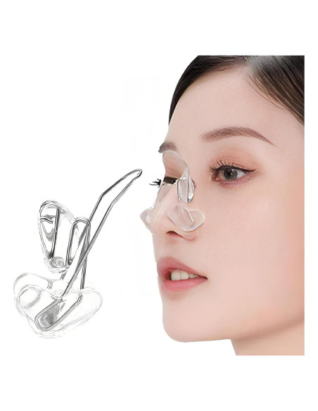 Moldeadores de Nariz Qiyuda 2 Pcs Silicona Acero Inoxidable