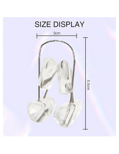 Moldeadores de Nariz Qiyuda 2 Pcs Silicona Acero Inoxidable 2