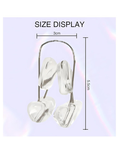 Moldeadores de Nariz Qiyuda 2 Pcs Silicona Acero Inoxidable