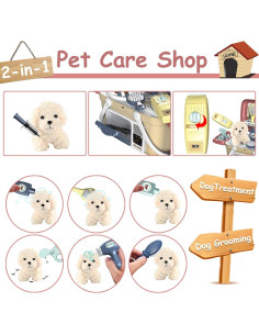 Juego de Cuidado de Mascotas KAEGREEL 23 Piezas para Niños 2