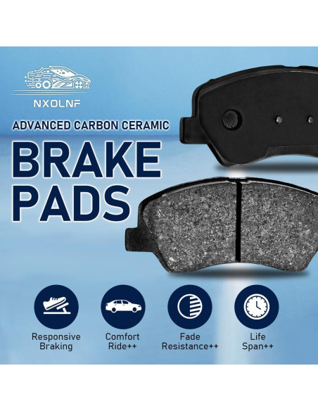 Juego de Pastillas de Freno Cerámicas Frontales Nxolnf para Toyota Yaris 2016-2019