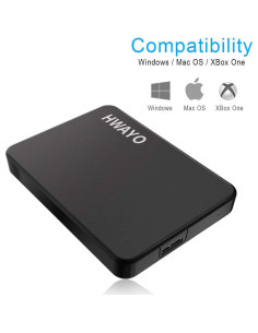 Disco Duro Externo Portátil HWAYO 1TB USB 3.0 Ultra Delgado 2