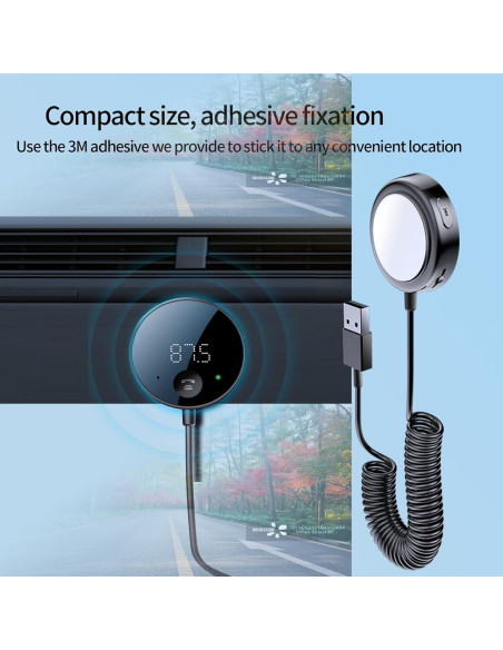 Transmisor FM Bluetooth Eppfun para Coche 5.0 AUX 3.5mm