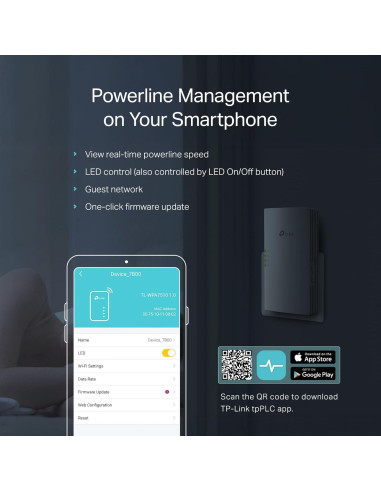 Extensor Wi-Fi 6 TP-Link TL-WPA7817 KIT - Powerline AV1000