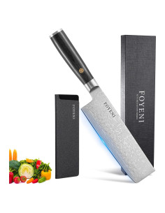 Cuchillo Nakiri Foyeni 16.5 cm Acero Inoxidable Mango Ergonómico