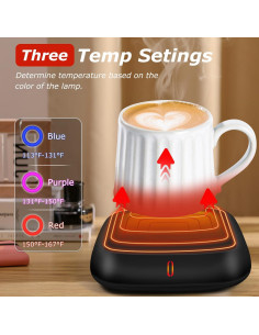 Calentador de Velas y Tazas PUSEE W3 Negro 3 Temperaturas 2