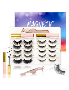 Kit de Pestañas Magnéticas RICHSKY 10 Pares Reutilizables