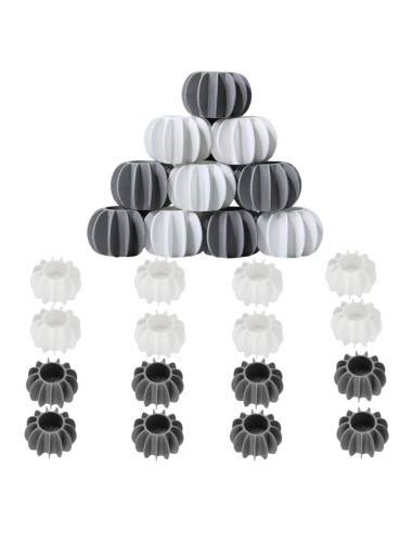 16 Bolas de Secado Reutilizables KKpxafl 6.1 cm 8 Blancas 8 Grises