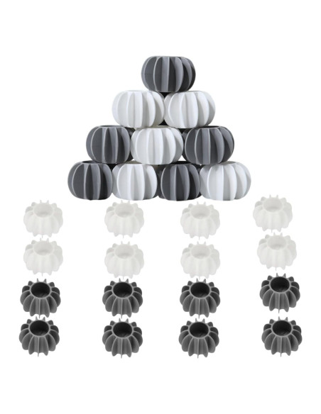 16 Bolas de Secado Reutilizables KKpxafl 6.1 cm 8 Blancas 8 Grises