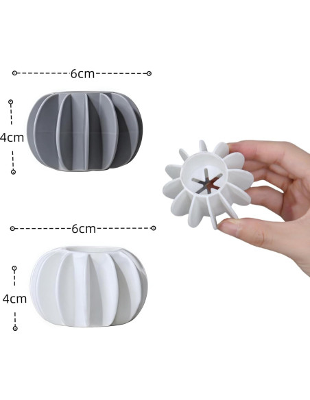 16 Bolas de Secado Reutilizables KKpxafl 6.1 cm 8 Blancas 8 Grises