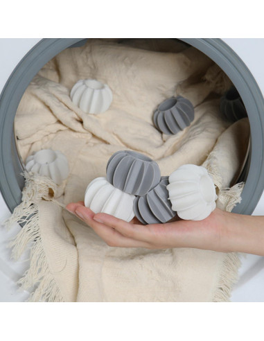 16 Bolas de Secado Reutilizables KKpxafl 6.1 cm 8 Blancas 8 Grises