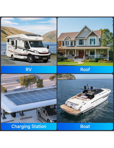 Panel Solar Monocristalino 200W WERCHTAY Alta Eficiencia 12V