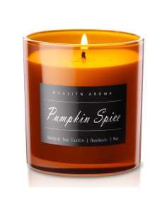 Vela Aromática MOASITN 255g Especias de Calabaza Hecha a Mano