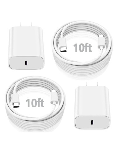 Cargador USB C Rápido 20W con Cable de 3m para iPad Pro