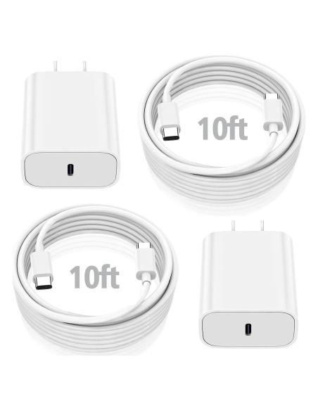 Cargador USB C Rápido 20W con Cable de 3m para iPad Pro